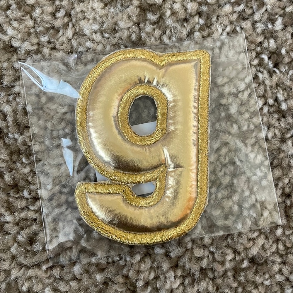 Stoney Clover Lane “G” Gold Puffy Letter